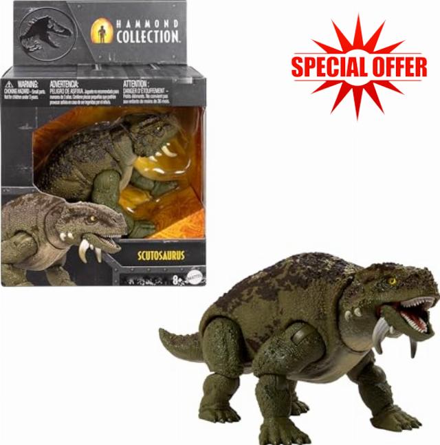 Mattel Jurassic World Hammond Collection Dinosaur Action Figure Scutosaurus