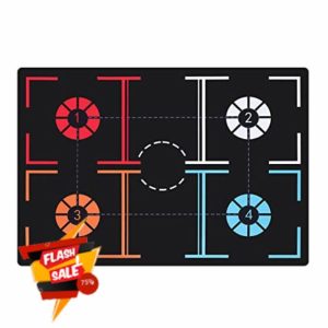 Ginobili Standard Basketball Training Mat Non-Slip Foot Practice Mat Dribble Control Auxiliary Footstep Mat 108 x 76cm for Adults