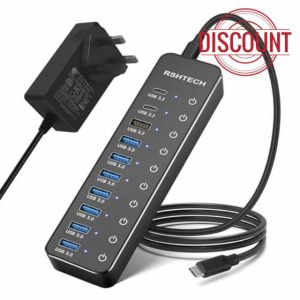 RSHTECH Powered USB C Hub 3.2