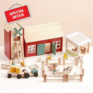 PairPear Wooden Farm Animal Toys