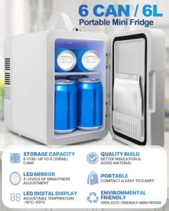 6L/6 Cans Mini Fridges Cold & Warm