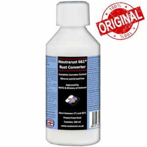 Neutrarust 661® Rust Converter - The Original Water based & Non-Hazardous. MOD & NATO Approved (250 ml) 10-12 square metres per litre