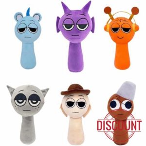 FAMINESS Sprunki Plush Toy 6PCS Funny Sprunki Plushies for Games Fans Super Soft Collectible Stuffed Toy Gifts for Girls and Boys