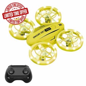 Karlak Remote Control Mini Drone for Kids Beginners 2.4GHz Remote Control Stunt Quadcopter with LED Lights