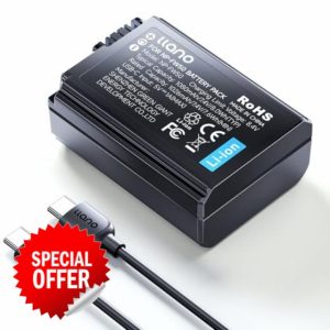 llano NP-FW50 Battery Pack (USB-C Input) 1080mAh for Sony ZV-E10