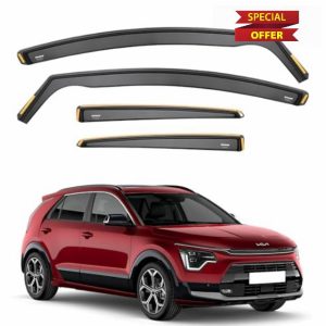 ISPEED Wind Deflectors for KIA NIRO MK2 2022-2025 5 Door SUV 4pc Set - Keep Your Car Ventilated In Rain - Reduce Wind Turbulence - Tinted In-Channel Type