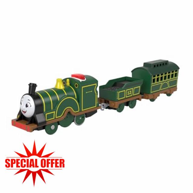 Thomas & Friends Motorized Toy Train Talking Emily Battery-Powered Engine with Phrases & Sounds for Kids Ages 3+ Years