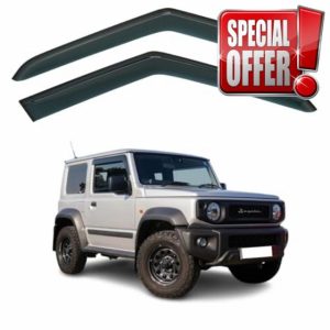 Set Of 2 STICK-ON Wind Deflectors Compatible with SUZUKI JIMNY MK4 2-door 2019 2020 2021 2022 2023 2024 2025 Models.