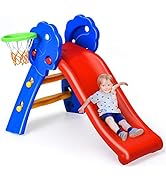 GYMAX Kids Climbing Set, 2 in 1 Wooden Play Tent with 7cm Thick Cotton Mat & Windows, Outdoor Ind...