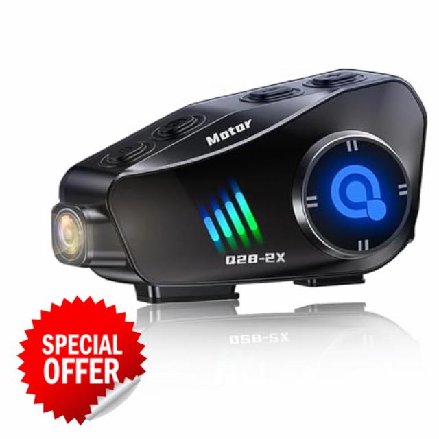 ZHIDUOXING Motorcycle Helmet Headset with Camera Q28-2X