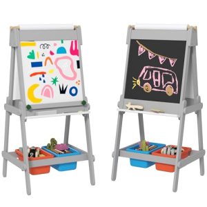 Double Sided Painting Easel with Chalk Board