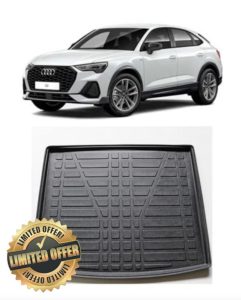 LAS Boot Liner for AUDI Q3 SPORTBACK 2021 ONWARDS Recyclable Plastic (TPE) Tailored Fit Car Floor Mat Protector Guard Black Custom Fitted Dog Friendly Waterproof with Raised Edges