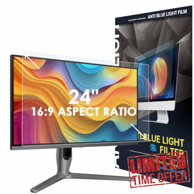 24 Inch Blue Light Blocking Screen Protector