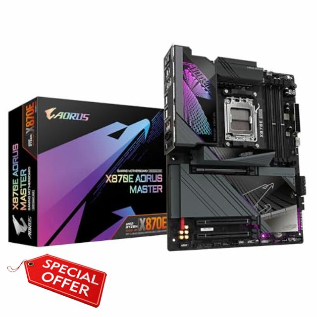 GIGABYTE X870E AORUS MASTER Motherboard - Supports AMD Ryzen 9000 CPUs