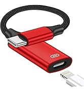NCGGY USB C to 3.5mm Jack and Charger Adapter, 2-in-1 USB C to Aux Audio Jack Adapter with PD 27W...