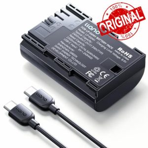 llano LP-E6NH Battery (USB-C Input) 2400mAh Replacement Battery Pack for Canon EOS R7 R5 R6 R6 II R