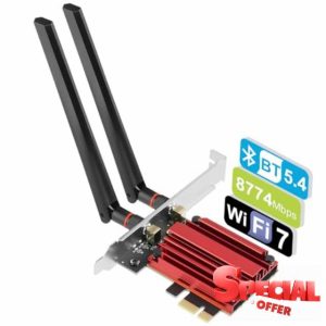 HOTUT 6Ghz WiFi Card 5800Mbps WiFi 7 PCIe Network Card BE8800