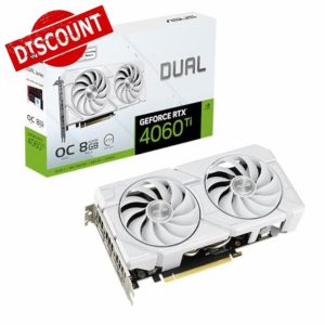 ASUS Dual GeForce RTX 4060 Ti EVO White OC Edition 8GB GDDR6 Gaming Graphics Card (Nvidia RTX4060 DLSS 3