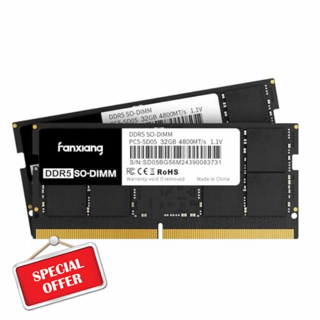 fanxiang DDR5 RAM 64GB (2x32GB) - DDR5 SODIMM 4800MHz CL40