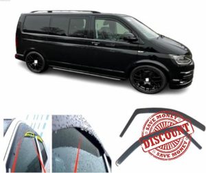 AC WOW 2x Wind Deflectors Compatible with Volkswagen T5 T6 T6.1 TRANSPORTER Multivan 2003 2004 2005 2006 2007 2008 2009 2010 2011 2012 2013 2014 2015 2016 2017 2018 2019 2020 2021 2022 2023 2024 2025