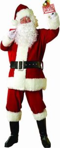 The Dragons Den Adults Deluxe Plush 10 Piece Santa Claus Suit Father Christmas Fancy Dress Costume [50"- 56" Chest]