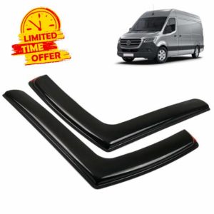ROBUST 2x Wind Rain Sun Guard Deflectors L Shape Left & Right Set for Mercedes-Benz Sprinter 2019-2024