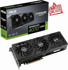 ASUS Prime GeForce RTX 4070 Ti Super OC Edition 16GB GDDR6X Gaming Graphics Card (Nvidia RTX4070 DLSS3