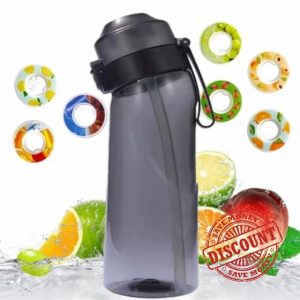Airups Water Bottle with Pods - 7 Fruit Flavor Scented Pod - Drinking Bottle 650ML BPA Free with Straw - Leak-Proof Air up Sport Water Bottle Starter Set Ideal for School Gym Running