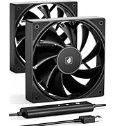 upHere gaming U3UK1 120mm USB Fan, DC 5V Quiet USB Computer Fan, 4 Adjustable Speed, Dual Ball Be...