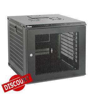 Tecmojo 9U Wall Mount Server Cabinet IT Network Rack Enclosure Lockable Door and Side Panels Black