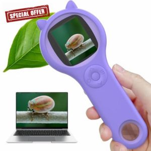 PZCC Purple Miniscope portable microscope for kids