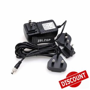 ZBLZGP AC Adapter Power Supply Dummy Battery Self-Locking 5.5x2.5mm DC Coupler 12V 3A for Digital Monitor Camera (Straight)