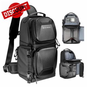 K&F Concept Camera Sling Bag Crossbody Bag Hardshell Camera Backpack for photographers