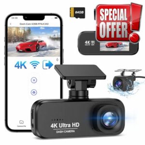 DYNACAM Dash Cam Front and Rear 4K+1080P