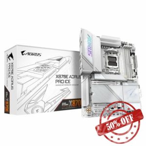 GIGABYTE X870E AORUS PRO ICE Motherboard - Supports AMD Ryzen 9000 CPUs