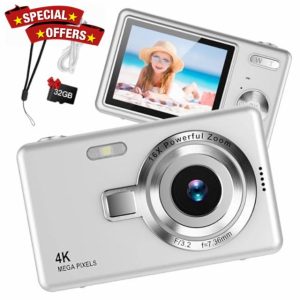 Digital Camera 1080P FHD Compact Camera 44MP Camera with 2.4" LCD Screen