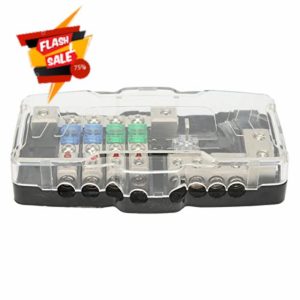 Fused Power Distribution Block 4 Way Distribution Fit for Cars Campervans Trucks Trailer UTV Boats