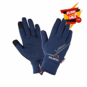 LeMieux PolarTec Adults Horse Riding Gloves - Navy Blue