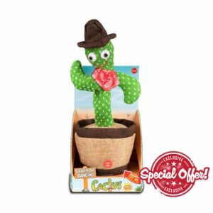 SelectTraders Dancing Cactus Toy with Light-Up & Talk-Back Features