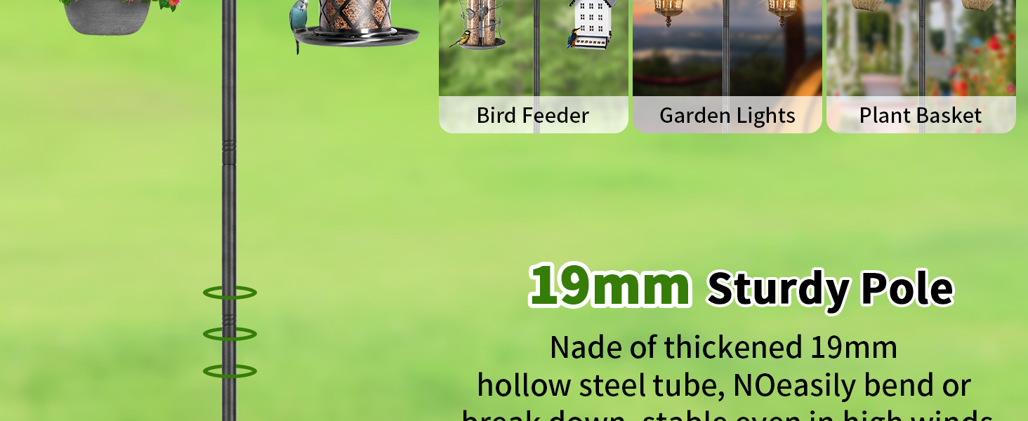 shepherds hook bird feeder pole