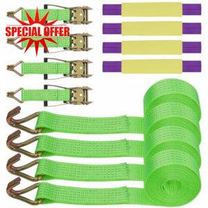 Sararoom 4 PCS 4m x 5cm Tow Rope