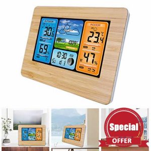 Weather Station - Thermometer Outdoor Weather Stations Wireless Indoor Outdoor Digital Thermometer Hygrometer with Sensor