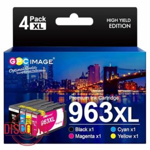 GPC Image 963XL Ink Cartridges Multipack Remanufactured for HP 963 963XL Ink Compatible for HP Officejet Pro 9020 9014 9015 9016 9018 9019 9022 9025 Printers (1 Black