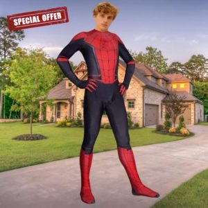 Kinsswan Spider Costume Men Women Tights Jumpsuit Cosplay Elastic fabric 3D Printing Jumpsuit Fancy dress up costumes Halloween Party Carnival