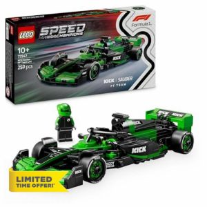 LEGO Speed Champions KICK Sauber F1 Team C44 Race Car Toy with a Collectible Formula 1 Driver Minifigure - Model Kits for 10+ Year Old Boys & Girls or Adult Motorsport Fans 77247