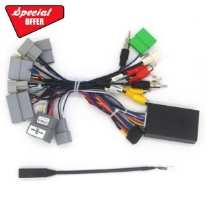 16pin Car Radio Stereo Power Retrofit Wiring Harness Cable Adapter for Honda Civic 1.5T 2016-2021 CRV CR-V 2017-2022 Breeze 2020+ High Trim Support Factory Camera Steering Wheel Control