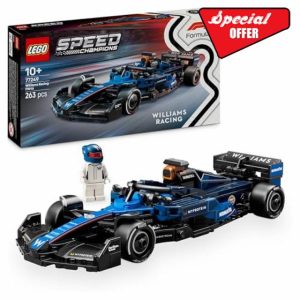 LEGO Speed Champions Williams Racing FW46 F1 Race Car Toy with a Collectible Formula 1 Driver Minifigure - Model Kits for 10+ Year Old Boys & Girls or Adult Motorsport Fans 77249