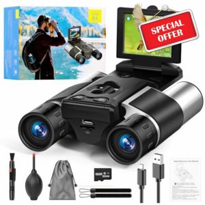 Kuboo 2" LCD HD Digital Binoculars with Camera 10x Optical Zoom 8X Digital Zoom