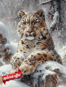 Snow Paint by Numbers Leopard Paint by Numbers for Children Beginners