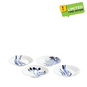 Royal Doulton 1815 Pacific Plate 16cm 6.3in 2025 Mixed Patterns Blue Set of 4